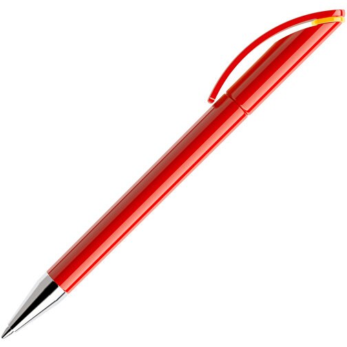 Prodir DS3 TPC Twist Kugelschreiber , Prodir, rot / gelb, Kunststoff/Metall, 13,80cm x 1,50cm (Länge x Breite), Bild 2