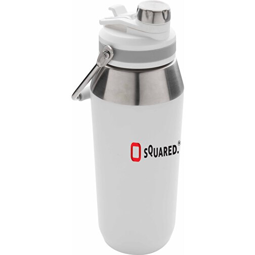 1L Vakuum StainlessSteel Flasche Mit Dual-Deckel-Funktion, Weiß , weiß, Edelstahl, 11,00cm x 27,20cm (Länge x Höhe), Bild 8