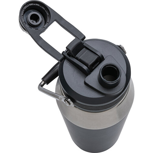 1L Vakuum StainlessSteel Flasche Mit Dual-Deckel-Funktion, Schwarz , schwarz, Edelstahl, 11,00cm x 27,20cm (Länge x Höhe), Bild 7