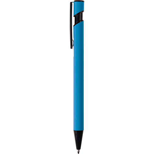 Kugelschreiber “Valencia” Soft-Touch , hellblau, Aluminium, 14,40cm (Länge), Bild 4
