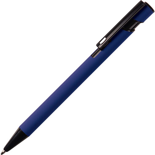 Kugelschreiber “Valencia” Soft-Touch , dunkelblau, Aluminium, 14,40cm (Länge), Bild 2