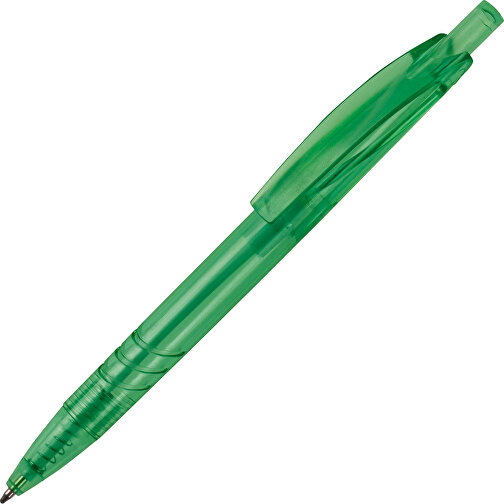 Kugelschreiber Aus R-PET-Material , transparent grün, R-PET, 14,00cm (Länge), Bild 2