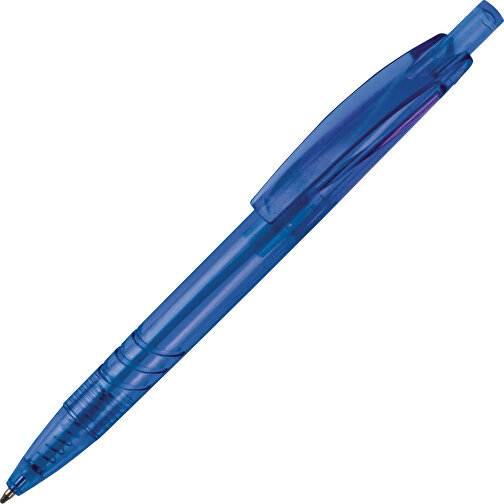 Kugelschreiber Aus R-PET-Material , transparent blau, R-PET, 14,00cm (Länge), Bild 2