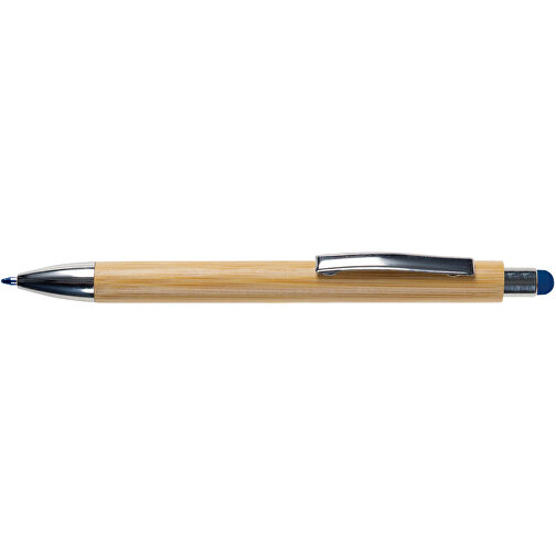 Bambus Kugelschreiber New York Mit Touchpen , blau, Bambus, 14,20cm (Länge), Bild 3