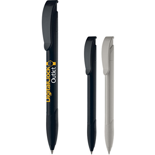 Kugelschreiber Apollo Recycled Mit Griffzone , grau, Recycled ABS, 14,70cm (Länge), Bild 4
