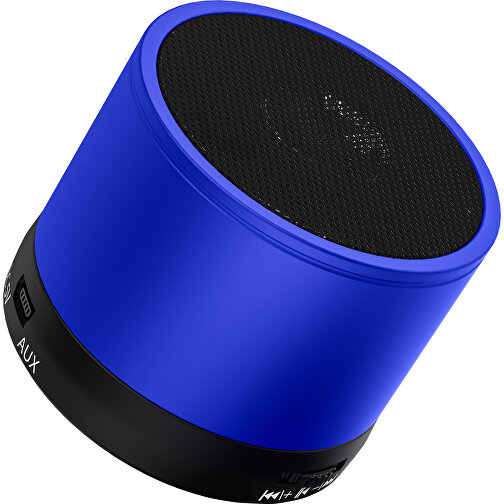 Bluetooth® Lautsprecher „Blues“ , Promo Effects, blau, ABS, Metall, Gummi, 5,00cm (Höhe), Bild 2