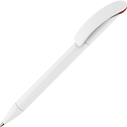 Prodir DS3 TPP Twist Kugelschreiber , Prodir, weiß/rot, Kunststoff, 13,80cm x 1,50cm (Länge x Breite), Bild 1