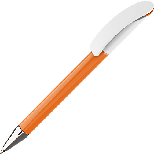 Prodir DS3 TPC Twist Kugelschreiber , Prodir, orange/weiß, Kunststoff/Metall, 13,80cm x 1,50cm (Länge x Breite), Bild 1