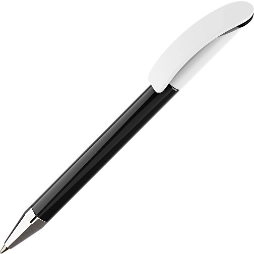 Prodir DS3 TPC Twist Kugelschreiber , Prodir, schwarz/weiss, Kunststoff/Metall, 13,80cm x 1,50cm (Länge x Breite), Bild 1