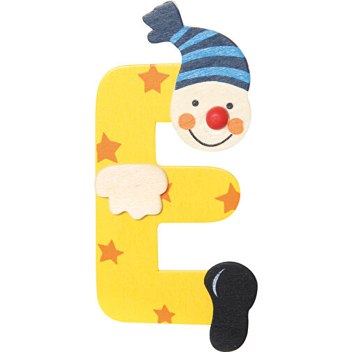 Buchstabe Clown E , , 10,00cm x 0,40cm x 6,00cm (Länge x Höhe x Breite), Bild 1
