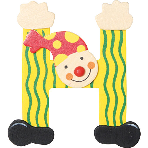 Buchstabe Clown H , , 10,00cm x 0,40cm x 6,00cm (Länge x Höhe x Breite), Bild 1