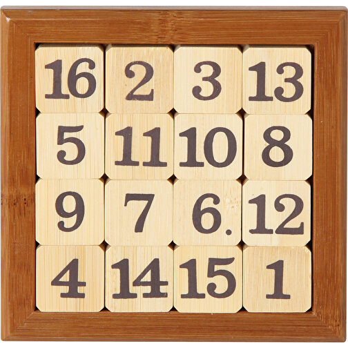 Schiebepuzzle/Magisches Quadrat , , 14,00cm x 1,70cm x 12,00cm (Länge x Höhe x Breite), Bild 1