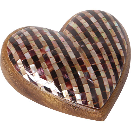 Deco Heart exclusivo de rayas marrones, Imagen 1