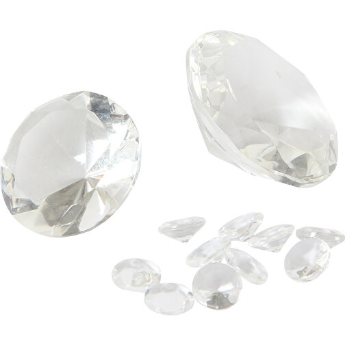 Glasdiamanten Set Klar Gemischt , klar, 7,00cm x 9,80cm x 4,00cm (Länge x Höhe x Breite), Bild 1