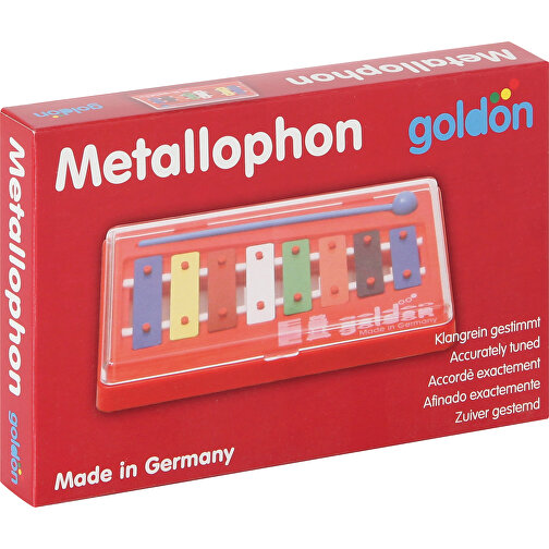 Metalófono - 8 placas sonoras de colores en caja transparente, Imagen 2