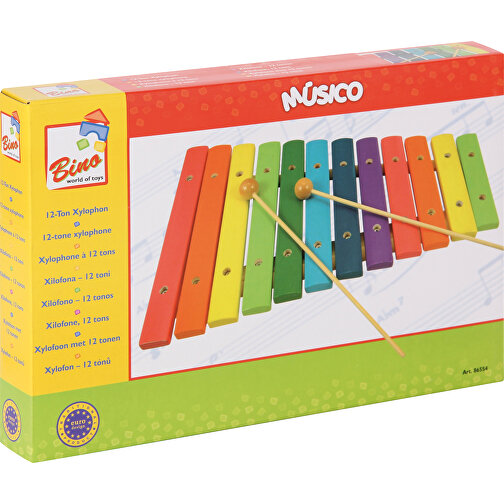 Xylophone en bois multicolore, 12 notes, Image 2