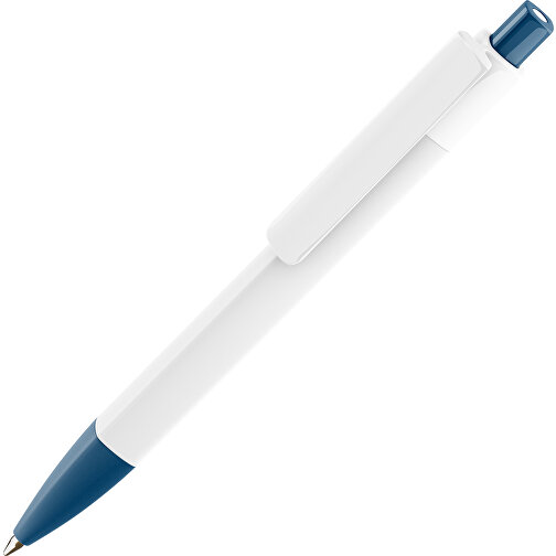 Prodir DS4 PMM Push Kugelschreiber , Prodir, sodalithblau/weiß, Kunststoff, 14,10cm x 1,40cm (Länge x Breite), Bild 1