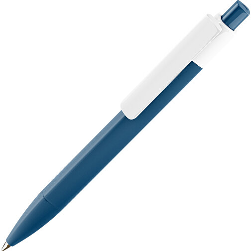 Prodir DS4 PMM Push Kugelschreiber , Prodir, sodalithblau/weiss, Kunststoff, 14,10cm x 1,40cm (Länge x Breite), Bild 1