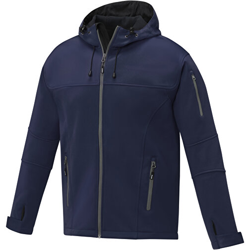 Match Softshelljacke Für Herren , navy, Single jersey Strick 90% Polyester, 10% Elastan, 360 g/m2, Bonding, Microfleece 100% Polyester, XS, , Bild 1