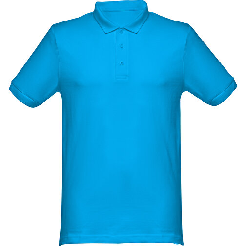 THC MONACO. Herren Poloshirt , wasserblau, 100% Baumwolle, XXL, 77,50cm x 61,00cm (Länge x Breite), Bild 1