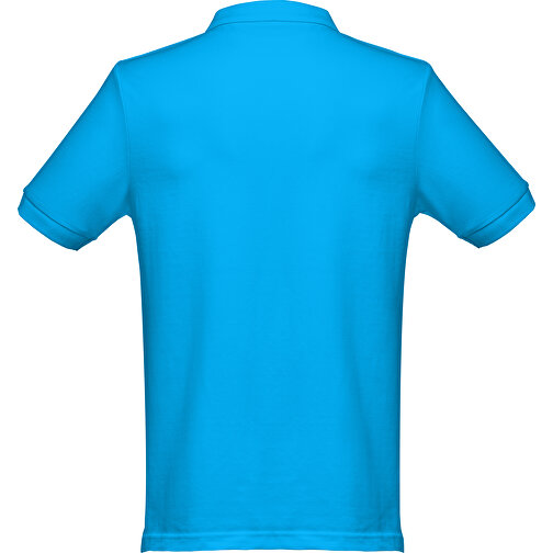 THC MONACO. Herren Poloshirt , wasserblau, 100% Baumwolle, S, 70,00cm x 46,00cm (Länge x Breite), Bild 2