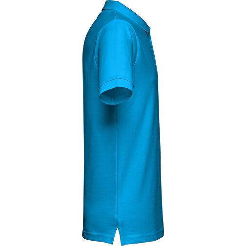 THC MONACO. Herren Poloshirt , wasserblau, 100% Baumwolle, S, 70,00cm x 46,00cm (Länge x Breite), Bild 3