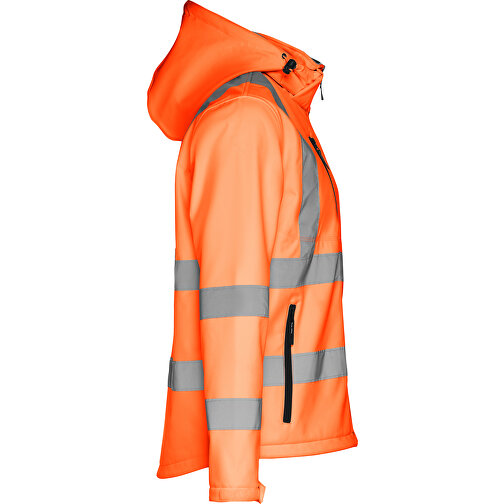 THC ZAGREB WORK. Softshell-Jacke Mit Hoher Sichtbarkeit (Unisex) , hexachrome orange, Polyester, XL, 78,00cm x 63,00cm (Länge x Breite), Bild 3