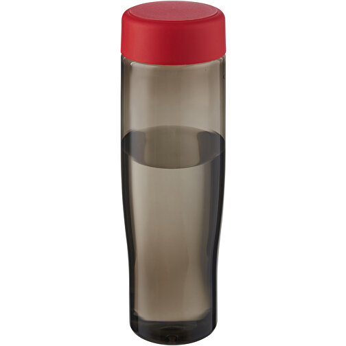 H2O Active® Eco Tempo 700 Ml Wasserflasche Mit Drehdeckel , rot / kohle, PCR Kunststoff, PP Kunststoff, 22,20cm (Höhe), Bild 1