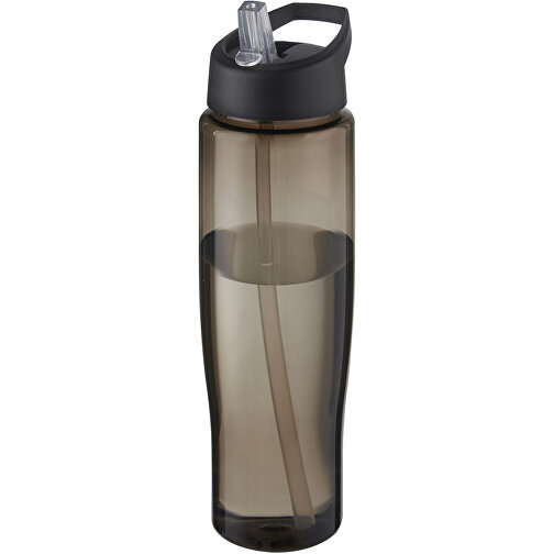 H2O Active® Eco Tempo 700 Ml Sportflasche Mit Ausgussdeckel , schwarz / kohle, PCR Kunststoff, PP Kunststoff, 23,40cm (Höhe), Bild 1