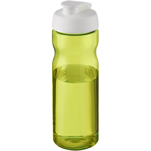 H2O Active® Base 650 Ml Sportflasche Mit Klappdeckel , limone / weiß, PET Kunststoff, PP Kunststoff, 22,10cm (Höhe), Bild 1