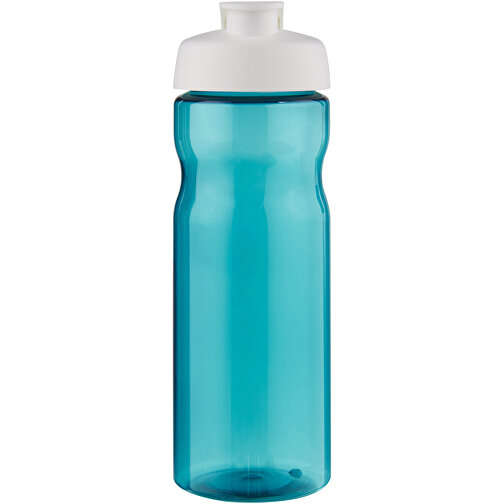 H2O Active® Base 650 Ml Sportflasche Mit Klappdeckel , aquablau / weiß, PET Kunststoff, PP Kunststoff, 22,10cm (Höhe), Bild 3
