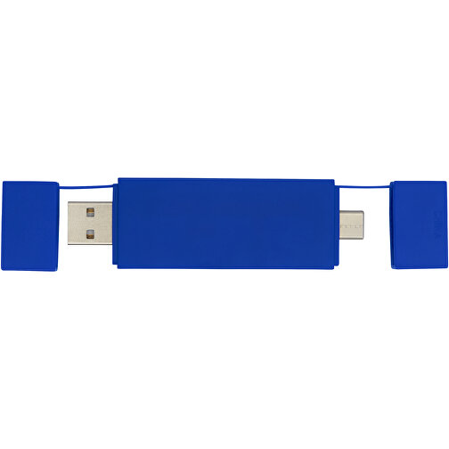 Mulan Doppelter USB 2.0-Hub , royalblau, ABS Kunststoff, 9,00cm x 0,90cm x 2,00cm (Länge x Höhe x Breite), Bild 4