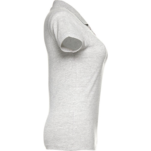 THC EVE. Damen Poloshirt , weiß melliert, 100% Baumwolle, XXL, 68,00cm x 52,00cm (Länge x Breite), Bild 3