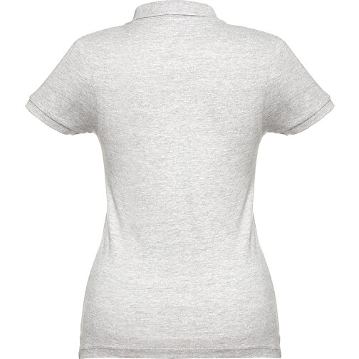THC EVE. Damen Poloshirt , weiss melliert, 100% Baumwolle, XL, 66,00cm x 49,00cm (Länge x Breite), Bild 2