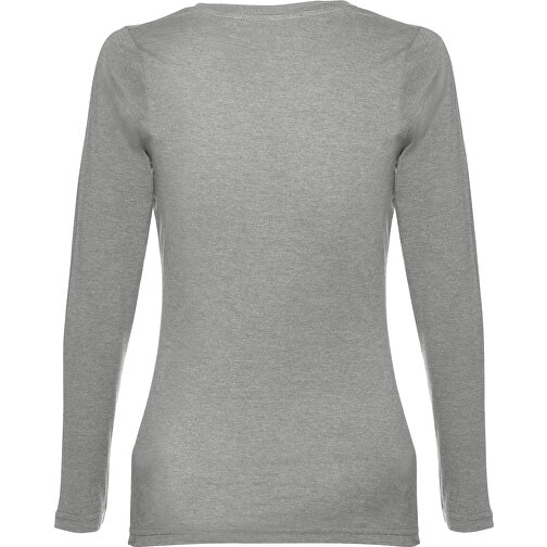 THC BUCHAREST WOMEN. Langärmeliges Tailliertes T-Shirt Für Frauen Aus Baumwolle , hellgrau melliert, 100% Baumwolle, M, 63,00cm x 44,00cm (Länge x Breite), Bild 2
