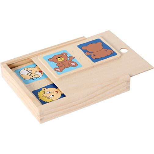 Ensemble de puzzles en bois Opposés (10) dans une boîte en bois, Image 1