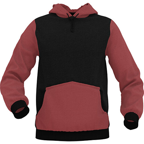 Hoodie Urban - Inkl. Individueller Gestaltung , dunkelrot, 70% Baumwolle, 30 % Polyester, S, , Bild 1