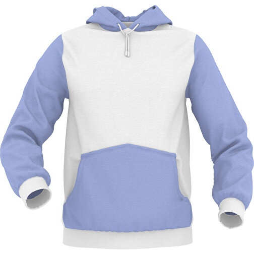 Hoodie Urban - Inkl. Individueller Gestaltung , pastellblau, 70% Baumwolle, 30 % Polyester, M, , Bild 1