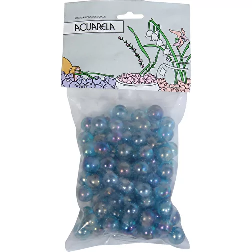 Biglie di vetro blu acqua 14 mm (circa 100 pz.), Immagine 3