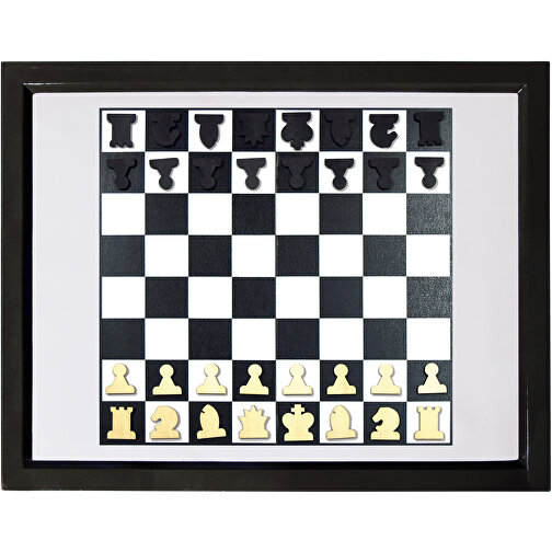 Juego de pared ajedrez blanco/negro, magnético, Imagen 1