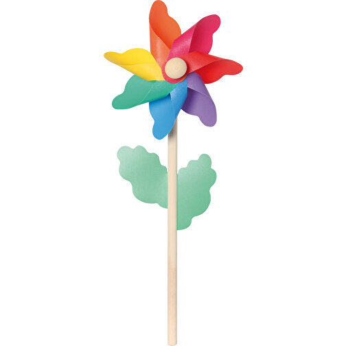 Fiore di mulino a vento colorato D11 cm, Immagine 1