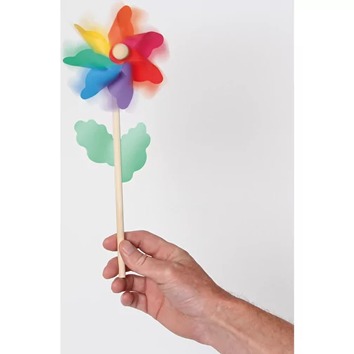 Moulin à vent fleur multicolore D11 cm, Image 2