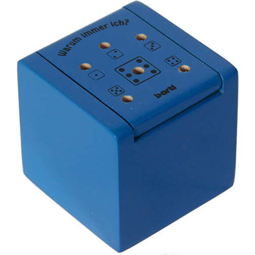 Warum Immer Ich? Blau Magnetbox , blau, 6,00cm x 6,00cm x 6,00cm (Länge x Höhe x Breite), Bild 1