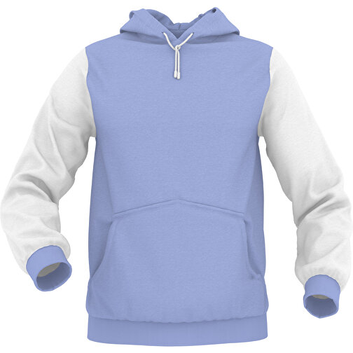 Hoodie Urban - Inkl. Individueller Gestaltung , pastellblau, 70% Baumwolle, 30 % Polyester, M, , Bild 1