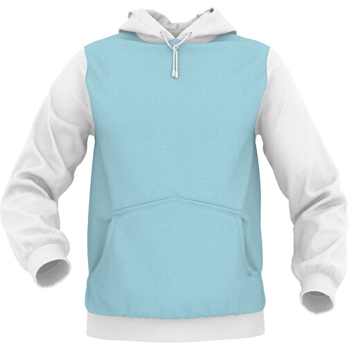 Hoodie Urban - Inkl. Individueller Gestaltung , zartblau, 70% Baumwolle, 30 % Polyester, L, , Bild 1