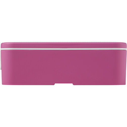 MIYO Lunchbox , magenta / weiß, PP Kunststoff, 18,00cm x 6,00cm x 11,00cm (Länge x Höhe x Breite), Bild 3