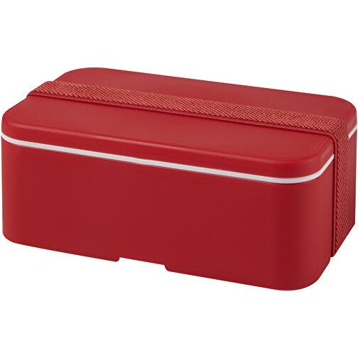 MIYO Lunchbox , rot / rot, PP Kunststoff, 18,00cm x 6,00cm x 11,00cm (Länge x Höhe x Breite), Bild 1