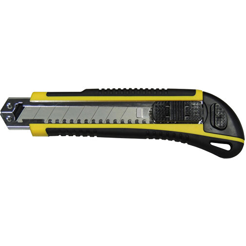 Cuttermesser 'Pro' , gelb/schwarz, Kunststoff, 17,00cm x 2,00cm x 4,00cm (Länge x Höhe x Breite), Bild 1