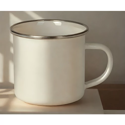 Tasse en émail 'Cozy', 300 ml, blanc, Image 2