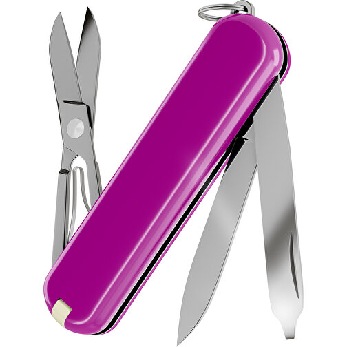 CLASSIC SD COLORS - Victorinox Schweizer Messer , Victorinox, Tasty Grape, hochlegierter, rostfreier Stahl, 5,80cm x 0,90cm x 1,80cm (Länge x Höhe x Breite), Bild 2